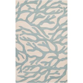 Somerset Bay Hand tufted Bacelot Bay Blue Beach Inspired Wool Rug (33 X 53)