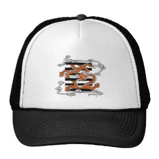 Dragon flying in the sky mesh hats