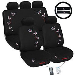 Butterfly Ipocket 12 piece Automotive Seat Cover Set