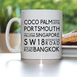 personalised favourite memories mug by a type of design