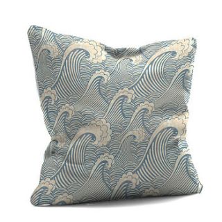 blue wave cushion by doris by karen miller