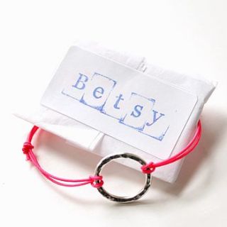 personalised silver child's bracelet by little object