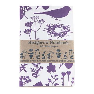hedgerow notebook by particle press and the thousand paper cranes