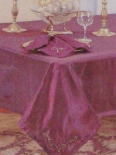 Faux Silk Burgundy Red Tablecloth Fabric Table Cloth 70  