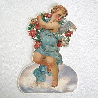vintage greetings cherub card by petite honoré