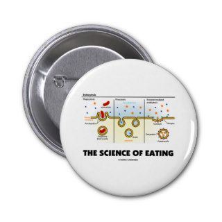 The Science Of Eating (Endocytosis Biology Humor) Pinback Button