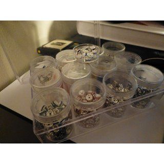 Darice 1992 89 Clear Bead Container with 12 Small Boxes