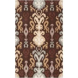 Hand hooked Bryant Silt Brown Rug (26 X 4)