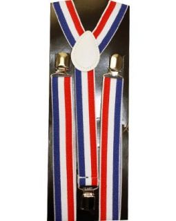 Outer Rebel French Flag Striped Suspenders at  Mens Clothing store Apparel Suspenders