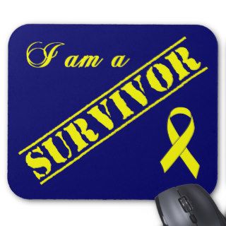 I am a Survivor   Yellow Ribbon Mouse Pads