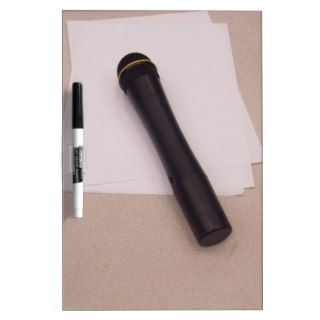 Microphone and paper Dry Erase whiteboards