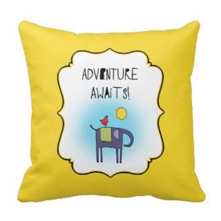 Adventure Awaits Whimsical Throw Pillows