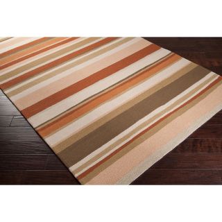 Hand hooked Tan Leland Indoor/outdoor Stripe Rug (8 X 10)