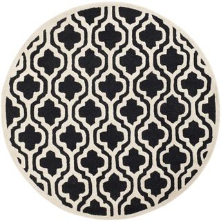Safavieh Handmade Cambridge Moroccan Black Wool Geometric Rug