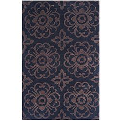 Dynasty Traditional Hand tufted Black/brown Rug (5 X 79)