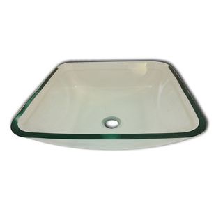 Albus Modern Glass Vessel Clear Bathroom Sink