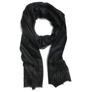 cashmere stole eloborated with swarovski crystals by lucy nagle