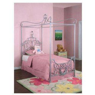 Shop Powell Princess Rebecca Sparkle Silver Canopy Bed, Twin at the  Furniture Store. Find the latest styles with the lowest prices from Powell Furniture