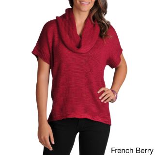 Grace Elements Grace Elements Womens Short Sleeve Knit Sweater Red Size L (12  14)