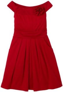 Ruby Rox Girls 7 16 Open Neck Party Dress,Deep Red,7 Clothing