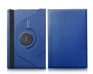 Rotating Series Sony Xperia Tablet Z Flip Leather Case   Blue Cell Phones & Accessories