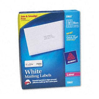 Avery White 1x4 inch Sheetfed Laser Address Labels (box Of 5000)