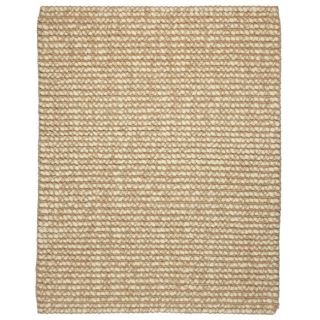 Lhasa Natural Tan And Beige Wool And Jute Rug (9 X 12)