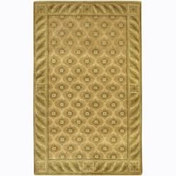 Hand knotted Mandara Wool Floral Rug (26 X 76)