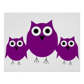 Purple Owl Print