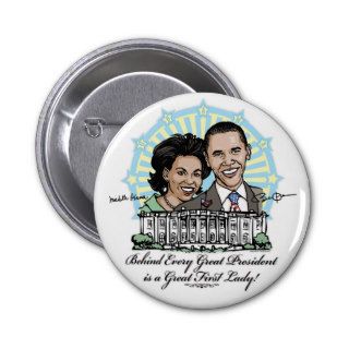 President Obama and First Lady Gear Buttons