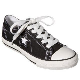 Kids Converse One Star Canvas Oxford Shoe   Black 4.5