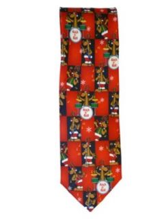 Neckties Mens Red Reindeer Band Christmas Tie Rock & Roll Holiday Necktie at  Mens Clothing store