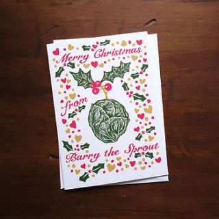 christmas sprout card by cerys turner