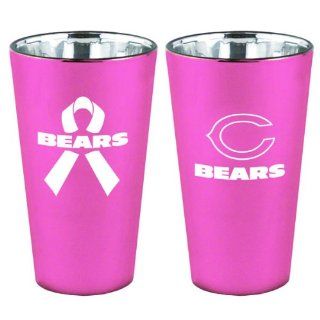 Boelter NFL Chicago Bears Breast Cancer Awareness Lusterware Pint 16 Oz  Beer Glasses  Sports & Outdoors