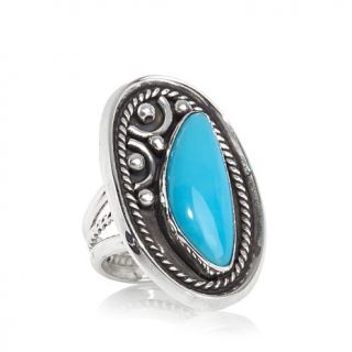 Chaco Canyon Southwest Turquoise "Moon" Sterling Silver Ring