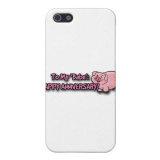 To My Babe Happy Anniversary Cute Pig Covers For iPhone 5