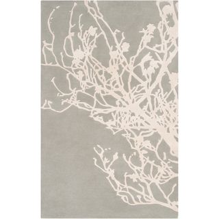 Candice Olson Hand tufted Rexford Grey Contemporary Botanical Rug (2 X 3)