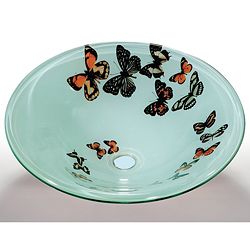 Butterfly Glass Sink Bowl