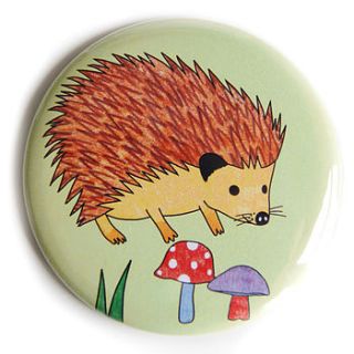 happy hedgehog pocket mirror by superfumi