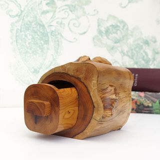 yew log trinket box by cairn wood design