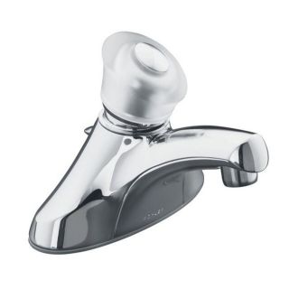 Kohler K 15681 f cp Polished Chrome Coralais Single control Centerset Lavatory Faucet With Sculptured Acrylic Handle