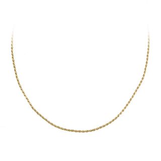 Mondevio 18k Gold Over Silver 18 inch Twisted Rope Chain Necklace Mondevio Gold Over Silver Necklaces