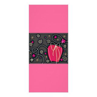 Gift Box PINK BLACK WHITE EMO GIRLY BACKGROUNDS WA Full Color Rack Card
