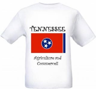 TENNESSEE   AGRICULTURE AND COMMERCE   FLAG   State series   White T shirt Clothing