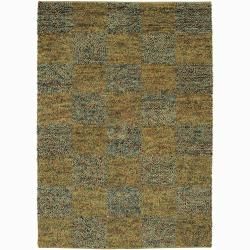 Handwoven Casual Mandara New Zealand Wool Shag Rug (79 Round)