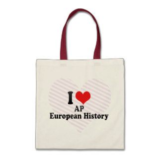 I Love AP European History Tote Bags