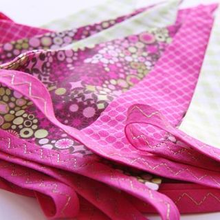 cotton fabric bunting 'dazzle' by hollie lollie