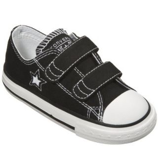 Toddlers Converse One Star 2 Strap Canvas Oxford Shoe   Black 10.0