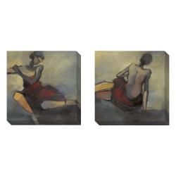 Kim Coulter 'Lady in Red' 2 piece Art Set Canvas