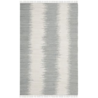 Safavieh Hand woven Montauk Grey Cotton Rug (5 X 8)